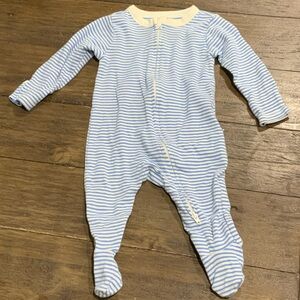 Old Navy Blue and White Striped Footie